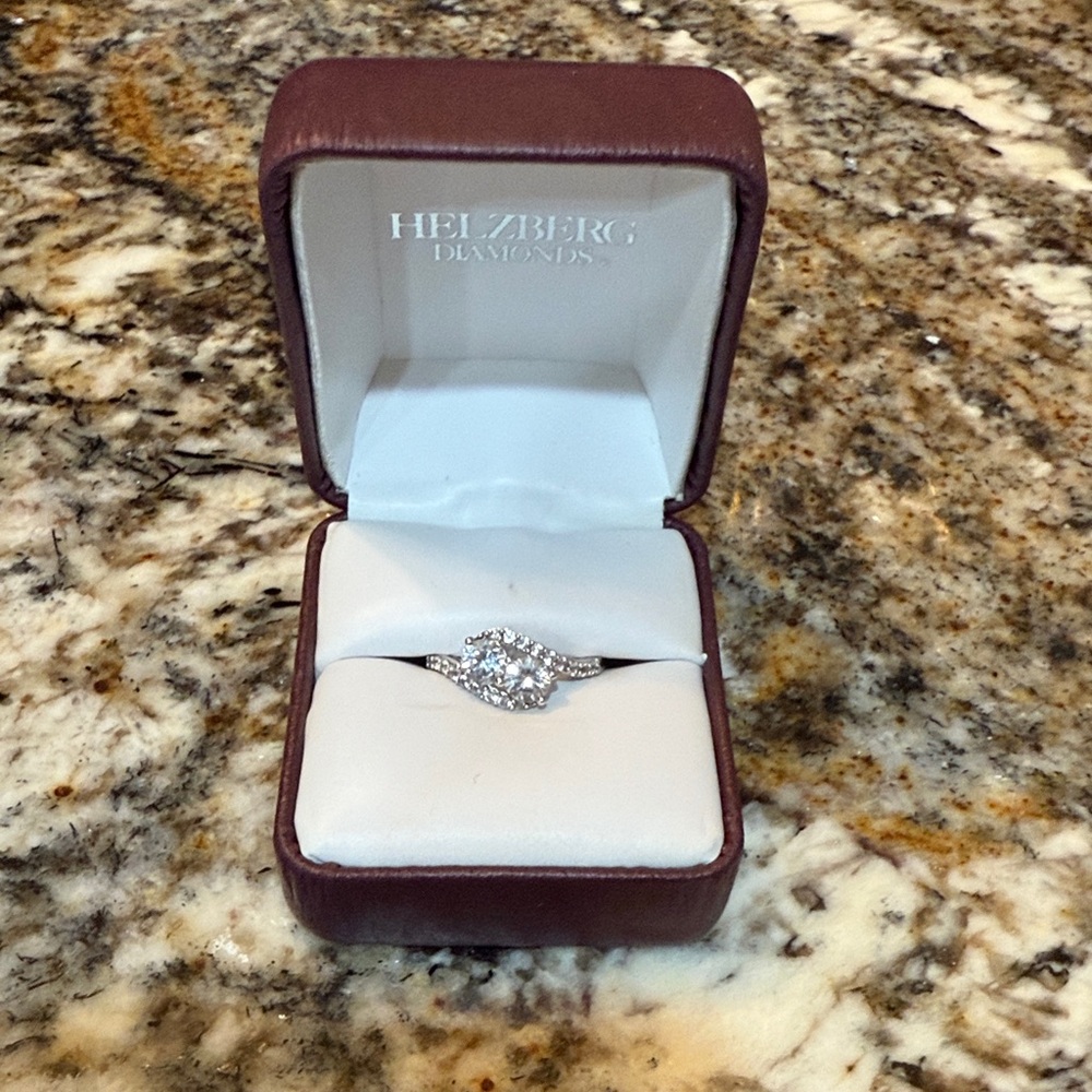 Helzberg Diamonds Silver and White Ring